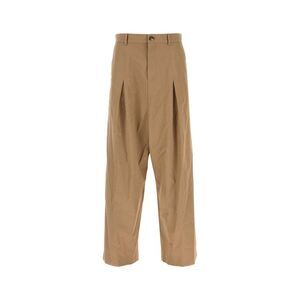 Loewe Men Camel Cotton Wide-Leg Pant